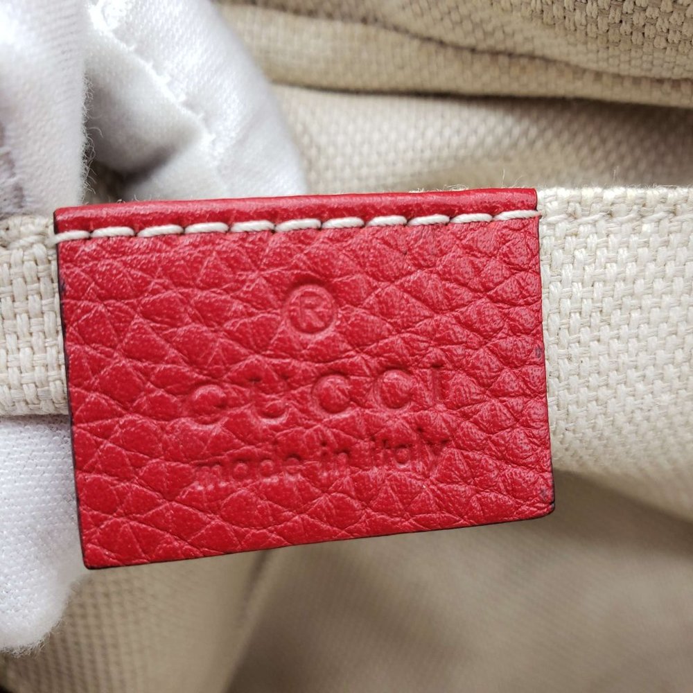 100% Authentic Gucci GG Soho Disco Camera Red Crossbody Bag - Picture 13 of 14